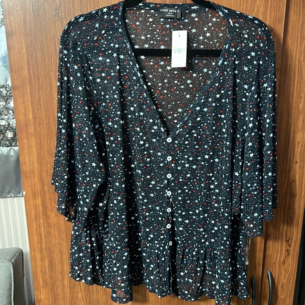 New with tags . Sheer short sleeve